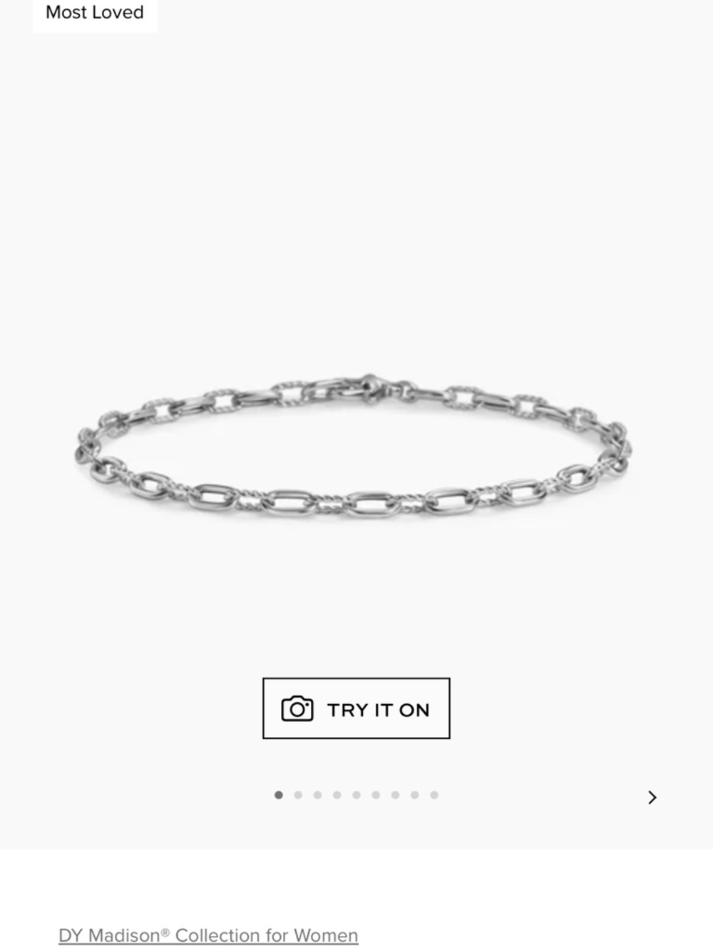 David Yurman Sterling Silver Link Chain Bracelet -